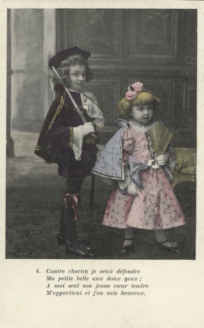 Children in historical dress by French Photographer